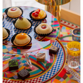 Vesta - Modello: Decor - Alzata per dolci piccola in plexiglass dal design moderno decoro Rainbow - SKU: 04224D48 - Codice EAN: 8059692103928 