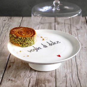 Simple Day - Modello: Voglia di dolce - Alzata per dolci e torte in gres - Colore: Bianco - SKU: 10010929 - Codice EAN: 8056284704273 