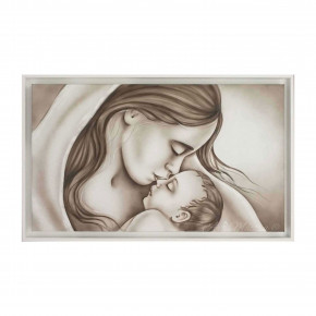 Art Maiora - Capezzale moderno dipinto a mano su tela "Dolcezza" 110x65 - Colore: Tortora - Realizzazione Quadro: Dipinti su Tela - SKU: DLZ-S-T 