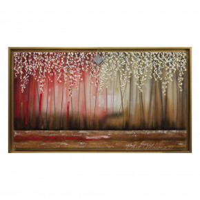 Art Maiora - Quadro astratto moderno dipinto a mano su tela di cotone "Sogno" 130x70 - Colore: Rosso - Tema Quadro: Astratti - Realizzazione Quadro: Dipinti su Tela - SKU: SGN-M-R - Codice EAN: 1234567146911 