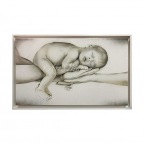 Art Maiora - Quadro moderno dipinto a mano per camera da letto "Equilibrio" 110x65 - Colore: Tortora - Realizzazione Quadro: Dipinti su Tela - SKU: EQL-S-T