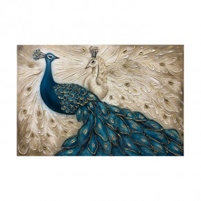 Art Maiora - Quadro moderno figurativo dipinto a mano su tela di cotone "Gioiel" 120x80 - Colore: Ottanio - Tema Quadro: Array - Realizzazione Quadro: Dipinti su Tela - SKU: GIOL-G-O 