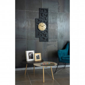 Arti e Mestieri - Modello: Vogue - Orologio da parete moderno in metallo con decoro geometrico verticale - SKU: 0OR3906 