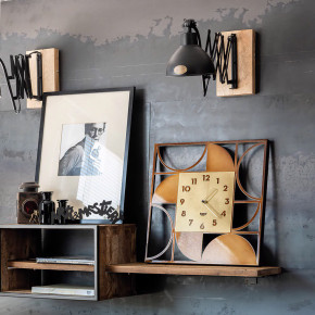 Arti e Mestieri - Modello: Glam - Orologio da parete moderno in metallo quadrato di design - SKU: 0OR3905 