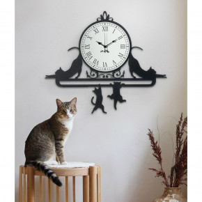 Arti e Mestieri - Modello: Cattitude - Orologio da parete in metallo con gatti decorativi - SKU: 0OR3892