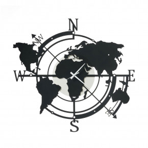 Arti e Mestieri - Modello: Planisfero - Orologio da parete piccolo in metallo dal design moderno - SKU: 0OR3716 