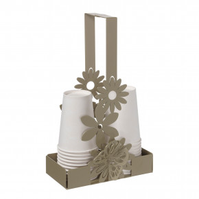 Arti e Mestieri - Modello: Margherite - Porta bicchieri in metallo dal design moderno ed elegante - SKU: 0VA3812 