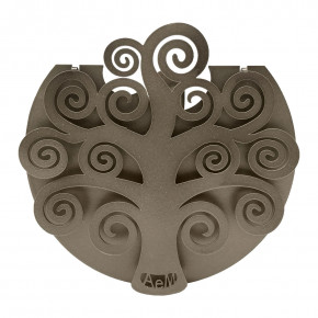 Arti e Mestieri - Modello: Albero della Vita - Porta umidificatore in metallo e vaschetta in ceramica di design - SKU: 0UM11247