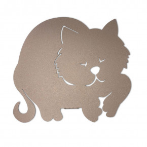 Arti e Mestieri - Modello: Gatto - Porta umidificatore in metallo e vaschetta in ceramica di design - SKU: 0UM11115 