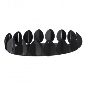 Arti e Mestieri - Modello: Ficus - Vassoio ovale in metallo dal design moderno - Colore: Nero - SKU: 0VA5157C71 - Codice EAN: 8055596060978 