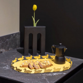 Arti e Mestieri - Modello: Duck - Vassoio ovale in metallo dal design particolare - SKU: 0VA5079 