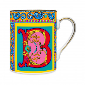 Baci Milano - Modello: Ortigia - Mug in porcellana dal design classico "lettera B" - Colore: Multicolore - SKU: MUG.ORTB - Codice EAN: 8056209636894 