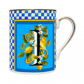 Baci Milano - Modello: Ortigia - Mug in porcellana dal design classico "lettera I" - Colore: Multicolore - SKU: MUG.ORTI - Codice EAN: 8056209636955 