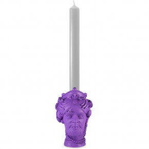 Baci Milano - Modello: Sagrada Familia - Porta candela in resina con testa di uomo dal design moderno "il trasgressivo" - Colore: Viola - SKU: CAND.SAG06C - Codice EAN: 8059793460883 