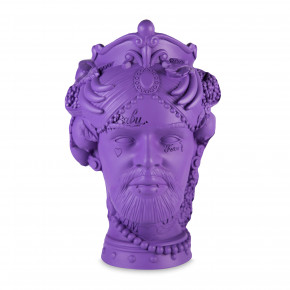 Baci Milano - Modello: Sagrada Familia - Scultura da tavolo con testa di uomo dal design moderno "il trasgressivo" - Colore: Viola - SKU: HEA.SAG06C - Codice EAN: 8059793460821 