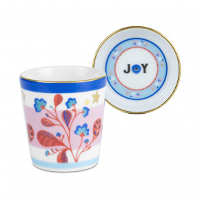 Baci Milano - Modello: Mamma Mia - Tazzina da caffè con piattino in porcellana "Foglie" - Colore: Multicolore - SKU: ESPR.MAM01 - Codice EAN: 8059793463303