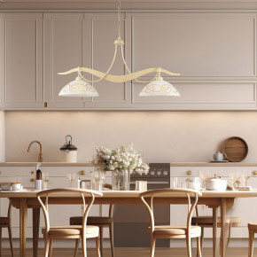 Be Light - Modello: Bilbao - Lampadario classico in metallo e doppio diffusore lineare in vetro - Attacco Lampadina: E27 - 2 Lampadine - Watt 55W - Dimmerabile: NO - Grado di Protezione: IP20 - Classe Energetica: A - SKU: BL324-2