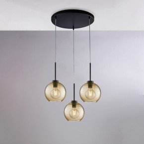 Be Light - Modello: Ankara - Lampada a sospensione moderna struttura in metallo con triplo diffusore in vetro - Attacco Lampadina: E27 - 3 Lampadine - Watt 55W - Dimmerabile: NO - Grado di Protezione: IP20 - Classe Energetica: A - SKU: BL284-S3 