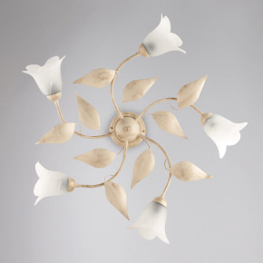 Be Light - Modello: Olga - Plafoniera media con struttura linee classiche in metallo e diffusore in vetro - Attacco Lampadina: E14 - 5 Lampadine - Watt 40W - Dimmerabile: NO - Grado di Protezione: IP20 - Classe Energetica: A+ - SKU: BL155-PL5 