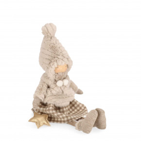 Bizzotto - Modello: Dianne - Decorazione natalizia bimba seduta con stella - Colore: Beige - SKU: B0980152 - Codice EAN: 8051836754973