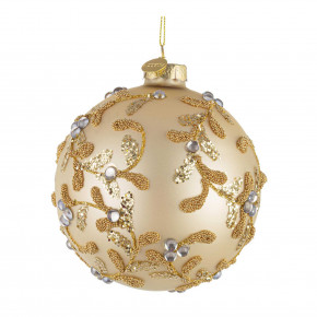 Bizzotto - Modello: Floret - Pallina di natale in vetro d.10 - Colore: Champagne - SKU: B0978360 - Codice EAN: 8051836741706