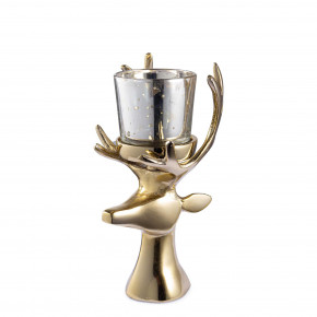 Bizzotto - Modello: Glower - Porta candela con testa di renna - Colore: Oro - SKU: B0976768 - Codice EAN: 8051836705074