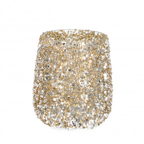 Bizzotto - Modello: Brillant - Portacandela con brillantini d.10 - Colore: Oro - SKU: B0976401 - Codice EAN: 8051836698642