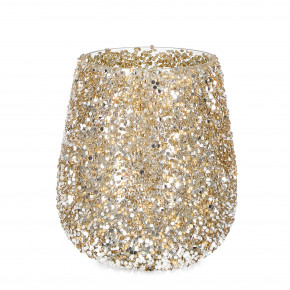 Bizzotto - Modello: Brillant - Portacandela con brillantini d.13 - Colore: Oro - SKU: B0976404 - Codice EAN: 8051836698673