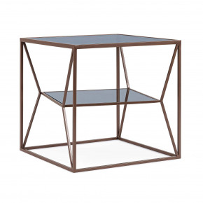 Bizzotto - Modello: Hydra - Tavolino da salotto in metallo e vetro - Colore: Marrone - SKU: B0747356 - Codice EAN: 8051836689671 