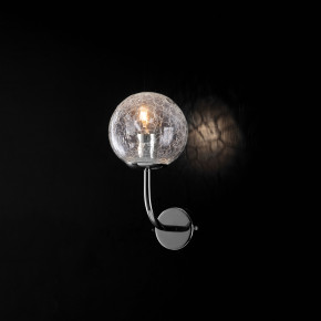 Bonetti Illumina - Modello: Ikarus - Applique in metallo cromato lucido con sfere in vetro soffiato trasparente - Attacco Lampadina: E14 - 1 Lampadina - Watt 40W - Dimmerabile: NO - Grado di Protezione: IP20 - Classe Energetica: A++ - SKU: BL213-AP 