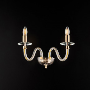 Bonetti Illumina - Modello: Franz - Applique classica da parete 2 luci con struttura in metallo e dettagli in vetro - Colore: Oro - Attacco Lampadina: E14 - 2 Lampadine - Watt 42W - Dimmerabile: NO - Grado di Protezione: IP20 - Classe Energetica: A - SKU: BL275-AP2-OR 