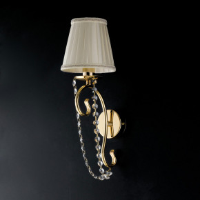 Bonetti Illumina - Modello: Magda - Lampada da parete classica con strass in cristallo e paralumi in tessuto - Attacco Lampadina: E14 - 1 Lampadina - Watt 42W - Dimmerabile: NO - Grado di Protezione: IP20 - Classe Energetica: A - SKU: BL146-AP1- 