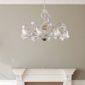 Bonetti Illumina - Modello: Cesto - Lampadario classico grande 8 diffusori in vetro struttura in metallo regolabile - Attacco Lampadina: E14 - 8 Lampadine - Watt 42W - Dimmerabile: NO - Grado di Protezione: IP20 - Classe Energetica: A - SKU: BL274-8 