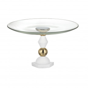 Bongelli Preziosi - Modello: Liberty - Alzata in marmorino con piano in vetro dal design elegante - SKU: ME2673 