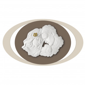 Bongelli Preziosi - Capezzale grande ovale con la sacra famiglia in marmorino e pannello in legno - SKU: ME2519/3 