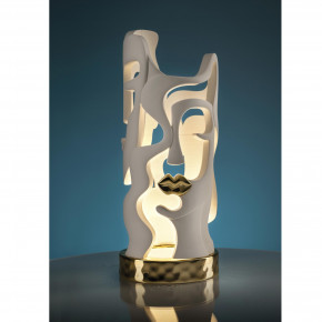 Bongelli Preziosi - Modello: Viso - Lampada da tavolo bassa in marmorino dal design moderno - Attacco Lampadina: Led Integrato - 1 Lampadina - Watt 4W - Dimmerabile: NO - Gradi Kelvin 3000k Luce Calda - Grado di Protezione: IP20 - Classe Energetica: A - SKU: ME2591/1 