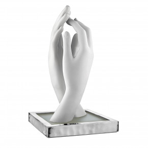 Bongelli Preziosi - Modello: Mani - Lampada da tavolo grande in marmorino con diffusore a led - Attacco Lampadina: Led Integrato - 1 Lampadina - Watt 4W - Dimmerabile: NO - Grado di Protezione: IP20 - Classe Energetica: A - SKU: ME2586/2 