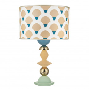 Bongelli Preziosi - Modello: Liberty - Lampada da tavolo in amrmorino con paralume in tessuto - Colore: Verde/Oro - Attacco Lampadina: E27 - 1 Lampadina - Watt 60W - Dimmerabile: NO - SKU: ME2672/VOR 