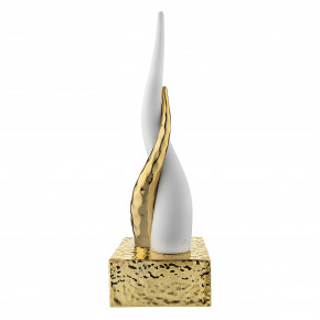 Bongelli Preziosi - Modello: Corni - Scultura da tavolo media con corni intrecciati e base dorata - SKU: ME2613/2OR 