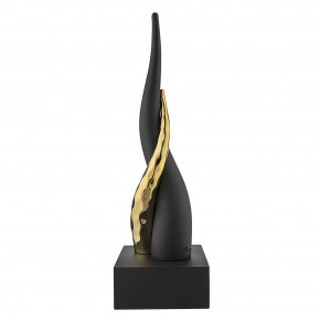 Bongelli Preziosi - Modello: Corni - Scultura da tavolo media con corni intrecciati e base nera - SKU: ME2613/2N 