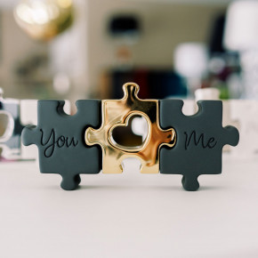 Bongelli Preziosi - Modello: Puzzle - Scultura in marmorino "You Love Me" - SKU: ME2703 