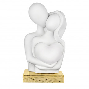 Bongelli Preziosi - Modello: Cuore - Scultura media con abbraccio di innamorati con cuore in marnorino - SKU: ME2698/2 