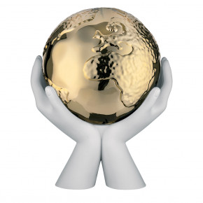 Bongelli Preziosi - Scultura moderna media mani che stringono la madre terra - SKU: ME2488/2 