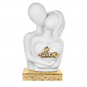 Bongelli Preziosi - Modello: Love - Scultura piccola con abbraccio di innamorati con cuore in marnorino - SKU: ME2698/1-LOVE 