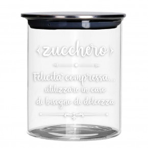 Brandani - Barattolo per zucchero in vetro con coperchio in metallo - Colore: Trasparente - SKU: B52606 - Codice EAN: 8029722526065 