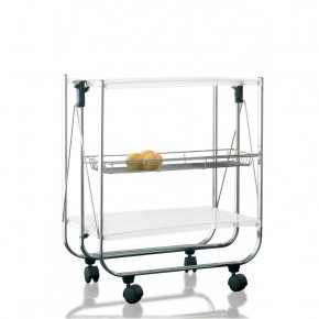 Brandani - Carrello pieghevole acrilico trasparente - Colore: Trasparente - SKU: B59334 - Codice EAN: 8029722593340 