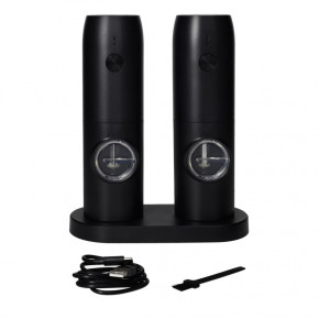 Brandani - Modello: Techno - Macina sale e pepe elettrico - Colore: Nero - SKU: B85154 - Codice EAN: 8029722851549 