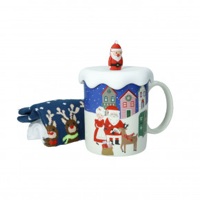 Brandani - Mug in porcellana con tappo in silicone e calzini - Colore: Blu - SKU: B83029 - Codice EAN: 8029722830292 