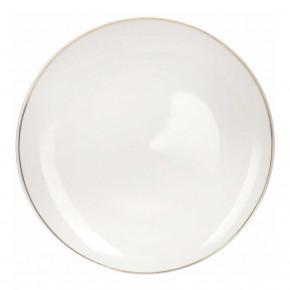 Brandani - Modello: Punto Oro - Piatto da portata in porcellana con parte dorata nel bordo - Colore: Bianco/Oro - SKU: B52637 - Codice EAN: 8029722526379