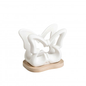 Brandani - Portatovaglioli da tavolo in porcellana a forma di farfalla - Colore: Bianco - SKU: B53075 - Codice EAN: 8029722530758 